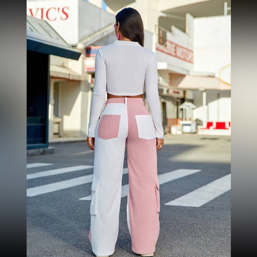 Fashionable And Personalized Street Style Patchwork Women's Pants - Picture 5 of 6